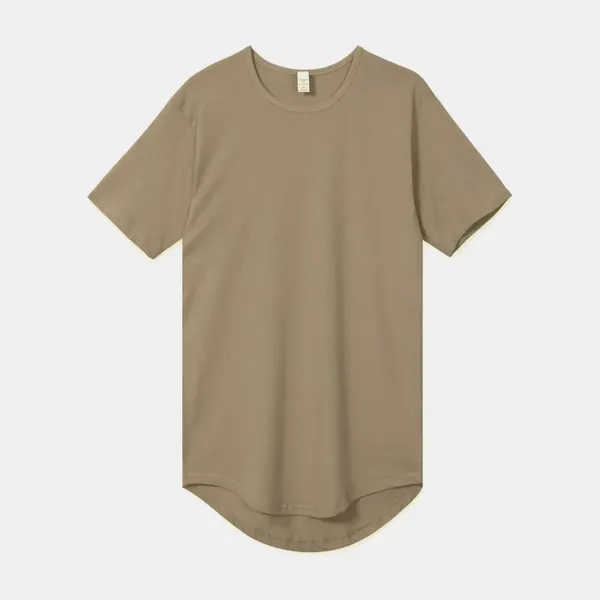 Longline Curved Hem T-Shirt