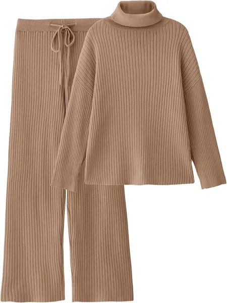 Women Ribbed Two Piece Set