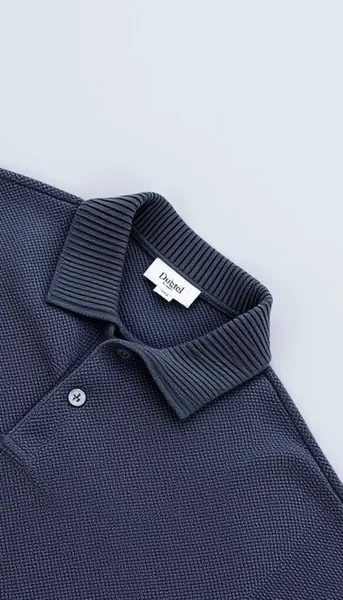 Knitted Collar Polo Shirt